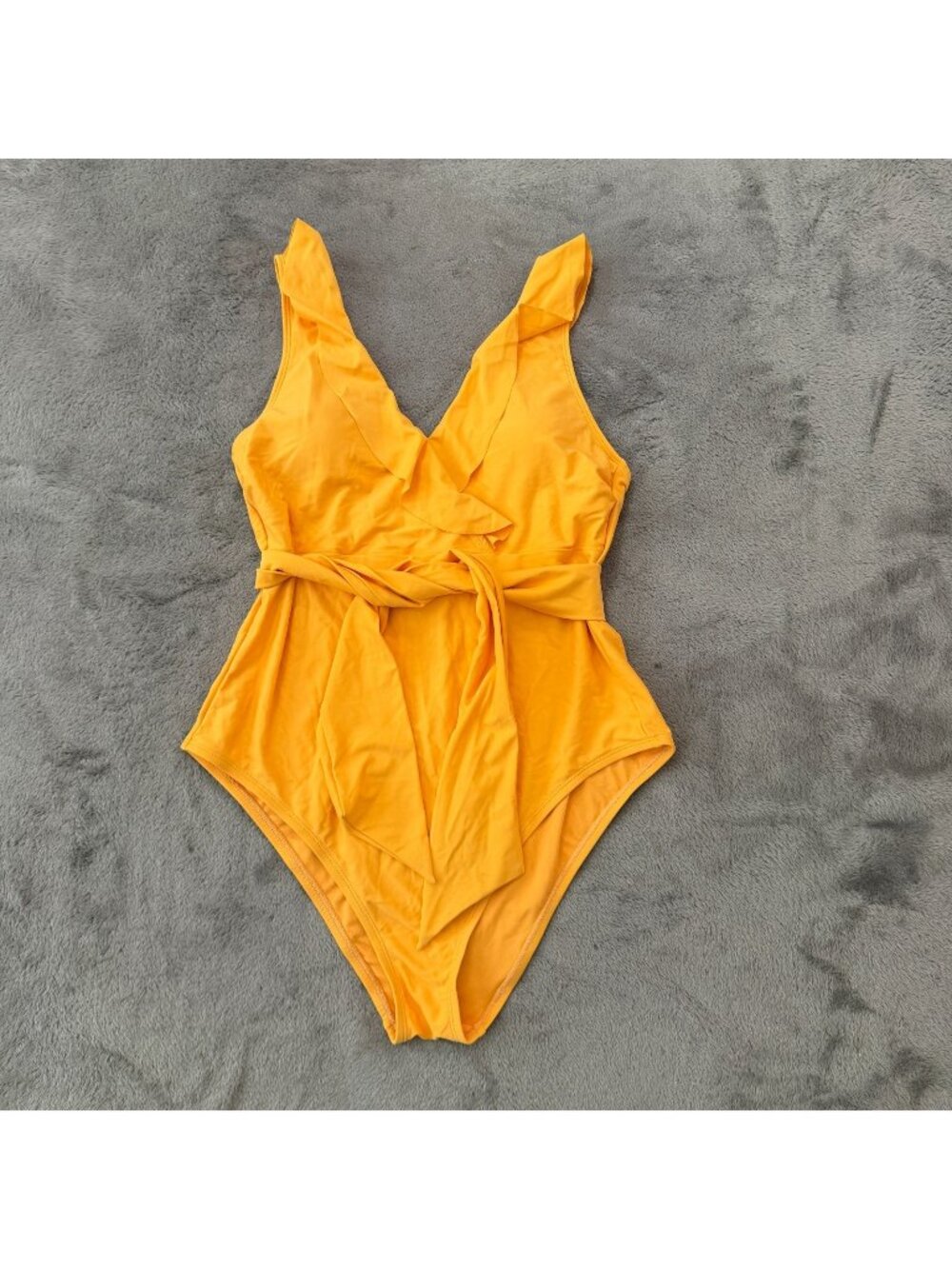 Bca by Rebecca Virtue One Piece Yellow Orange Swimsuit Women's XL Tie Waist